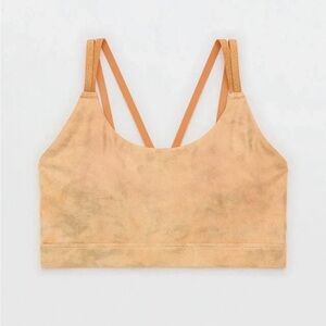 NWT Aerie Shine Goals Sports Bra Orange, size S